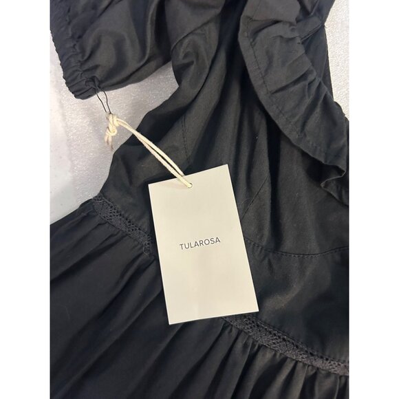 Tularosa Heather Embroidered Midi Dress Black Revolve size Petite XS 2 - Picture 9 of 10